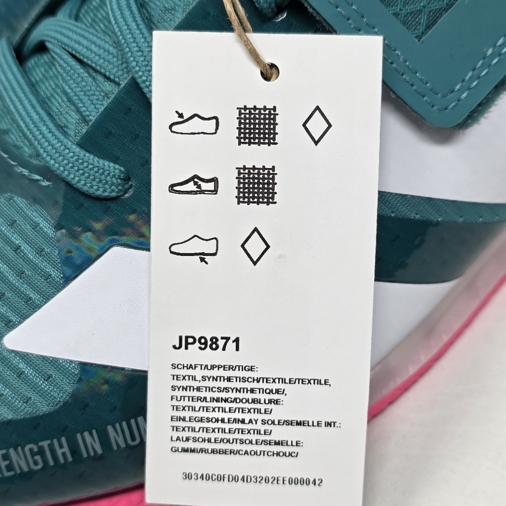 Adidas Adipower Weightlifting 3 Shoes Mens Size 13 Teal White Pink JP9871 New - Picture 12 of 13